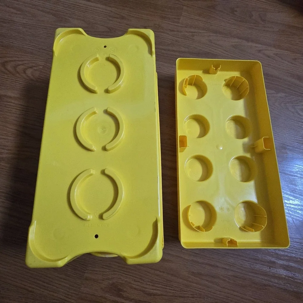 LEGO Storage Brick Case Yellow Stackable 13